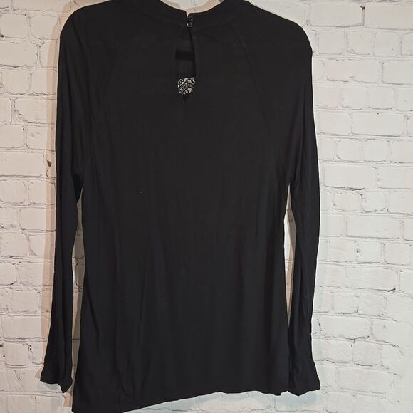 LOFT black long sleeve top size M - Picture 4 of 10